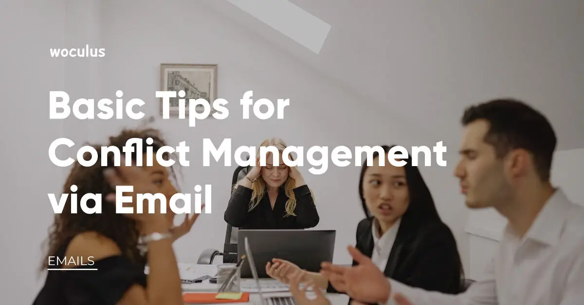 Tips for Conflict Management via Email