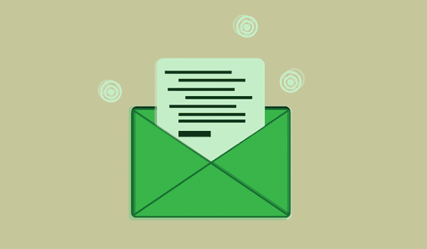 Formal email writing envelope