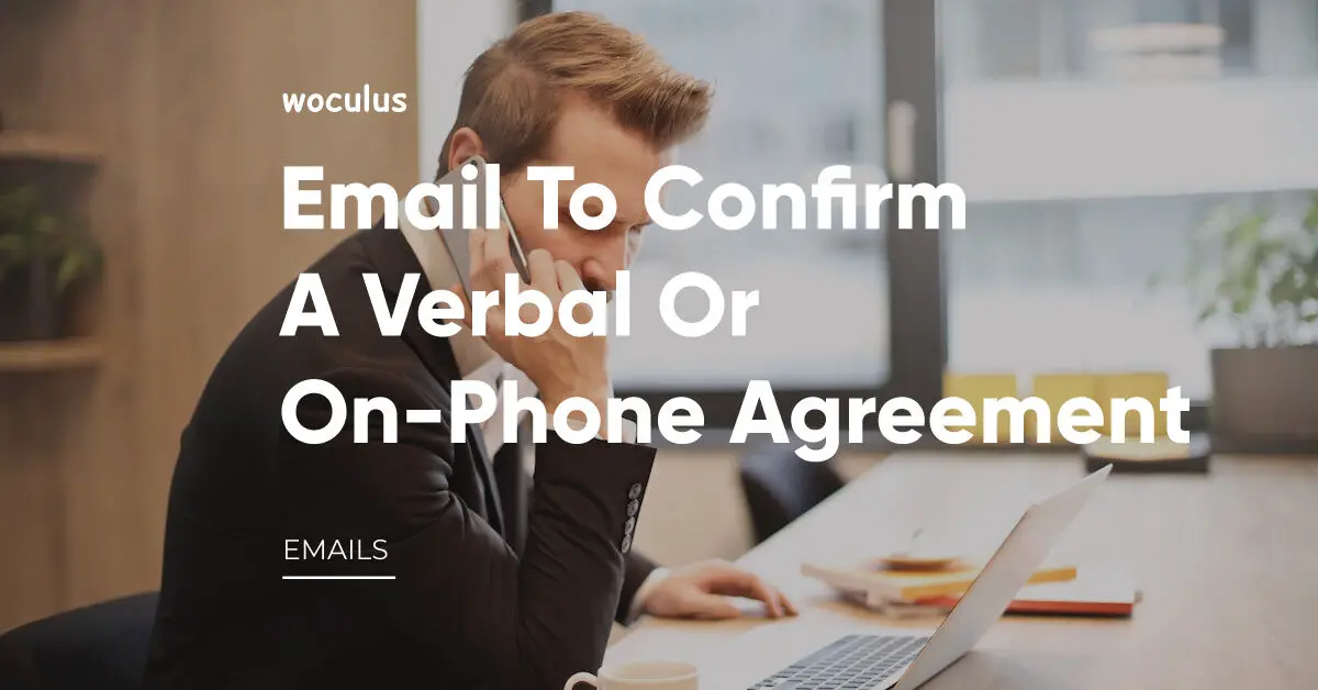 Email to Confirm Verbal Agreements