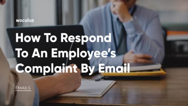 Employee’s Complaint By Email
