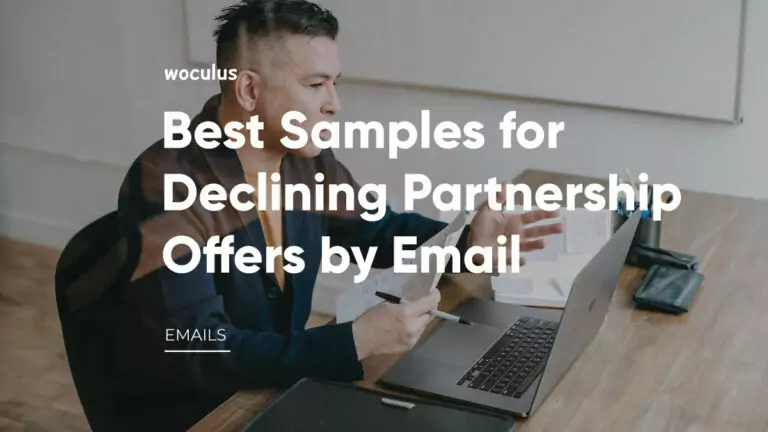 Best Samples for Declining Partnership Offers by Email