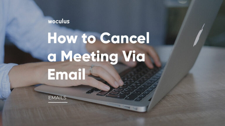 How to Cancel a Meeting Via Email and Samples
