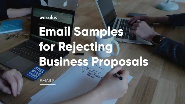 8 Email Samples for Rejecting a Business Proposal