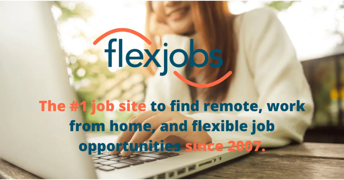 Flexjobs review - woman typing on a laptop