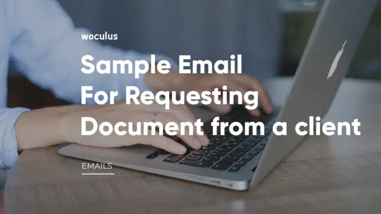 Sample Email for Requesting Document from A Client