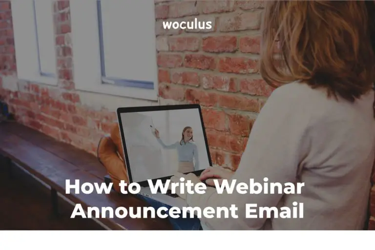 How to Write Webinar Announcement Email Template