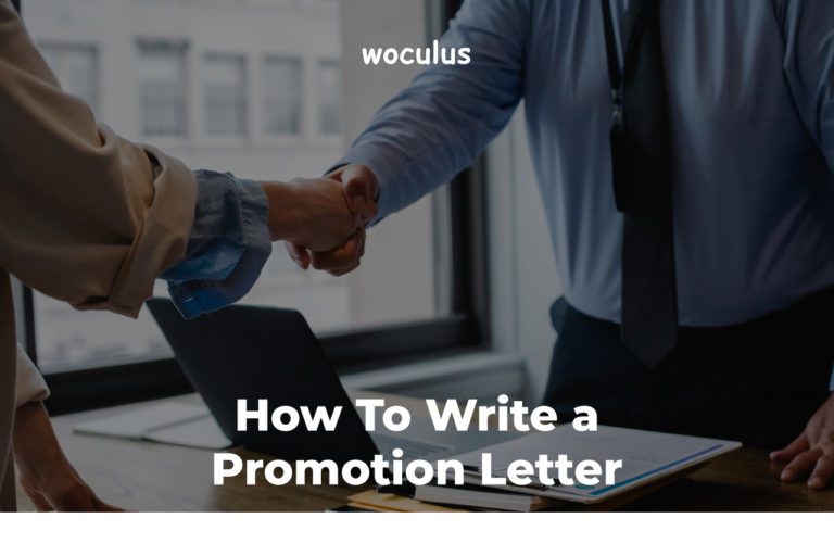 How to Write a Promotion Letter