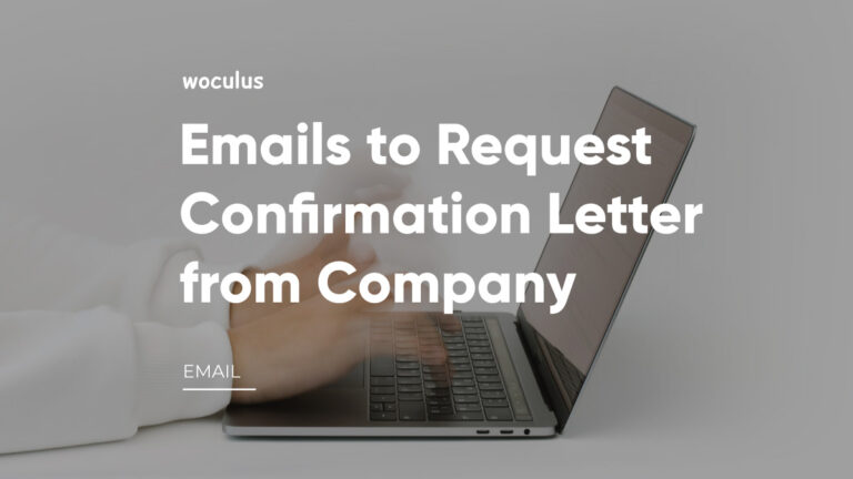 5 Samples Emails to Request Confirmation Letter from Company