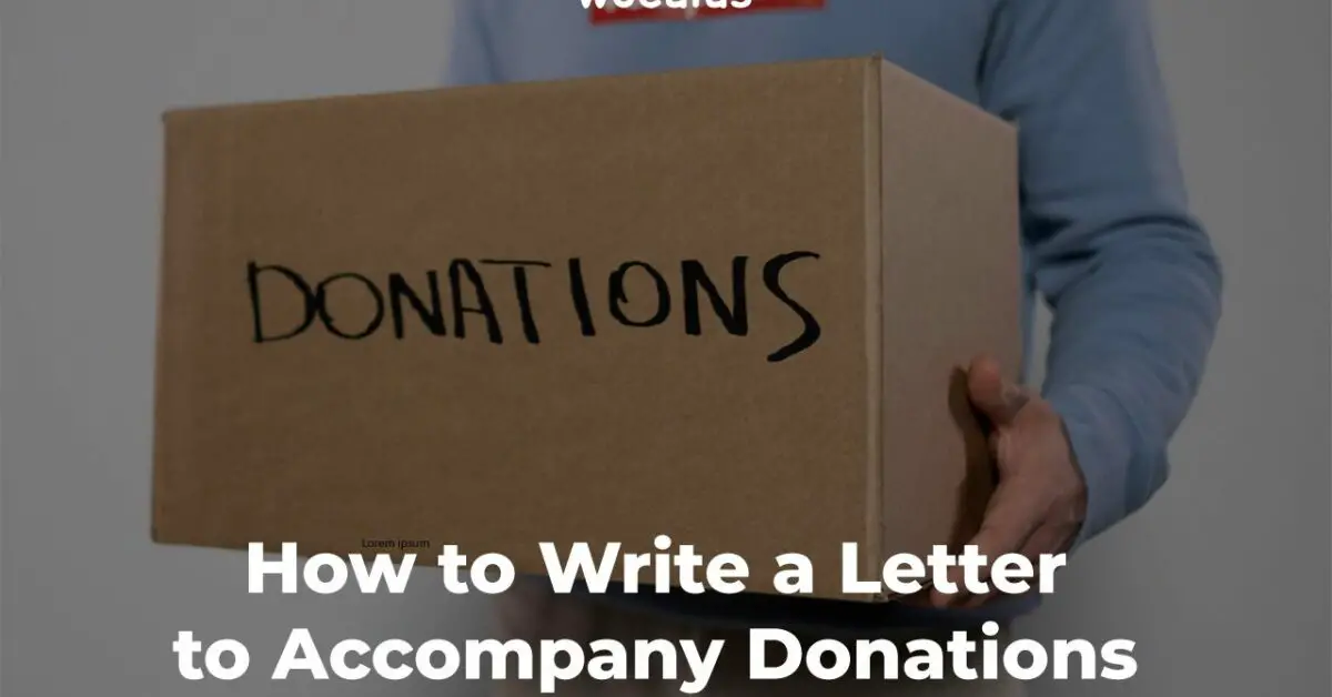 letter to accompany donation