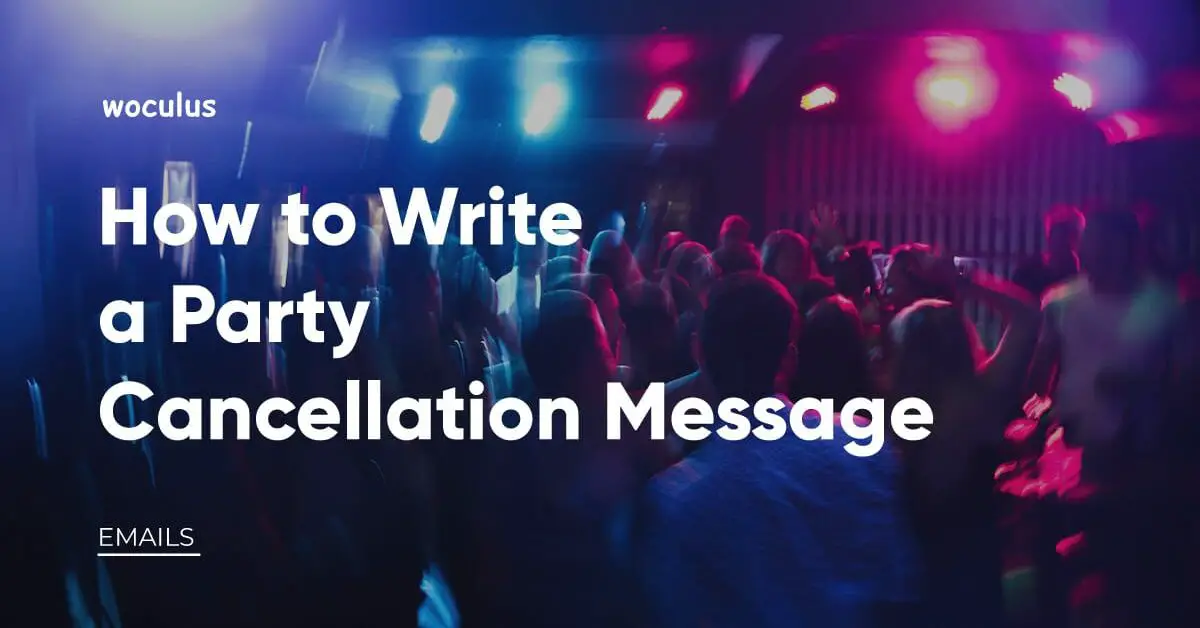 Party Cancellation Message